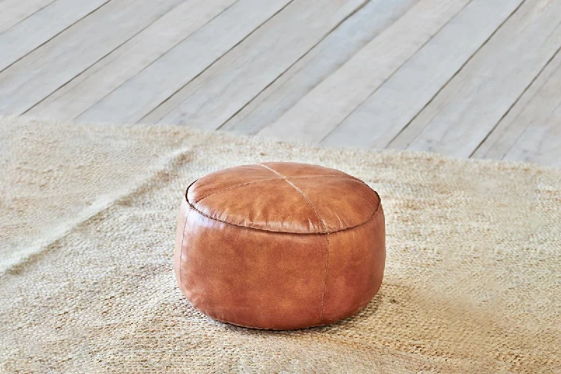 Beautiful handmade vases for floral arrangements -Nadu Leather Pouf