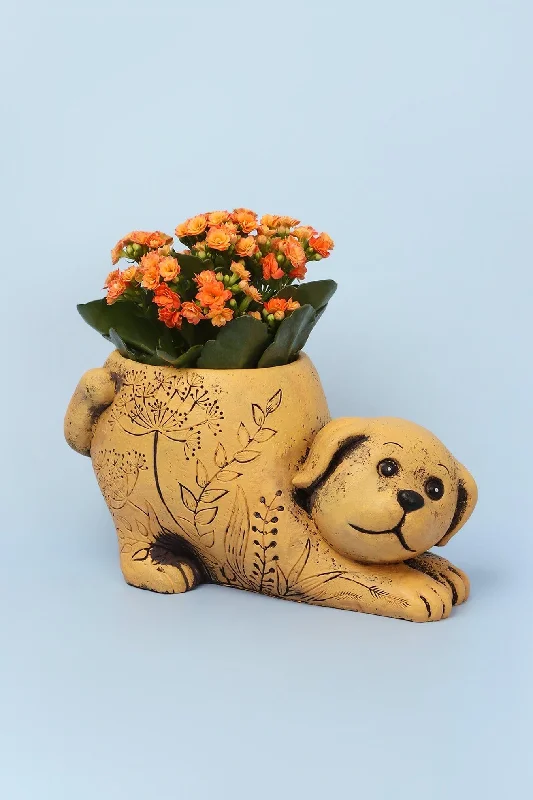 Elegant vases for table floral arrangements -Yellow Dog Cement Planter