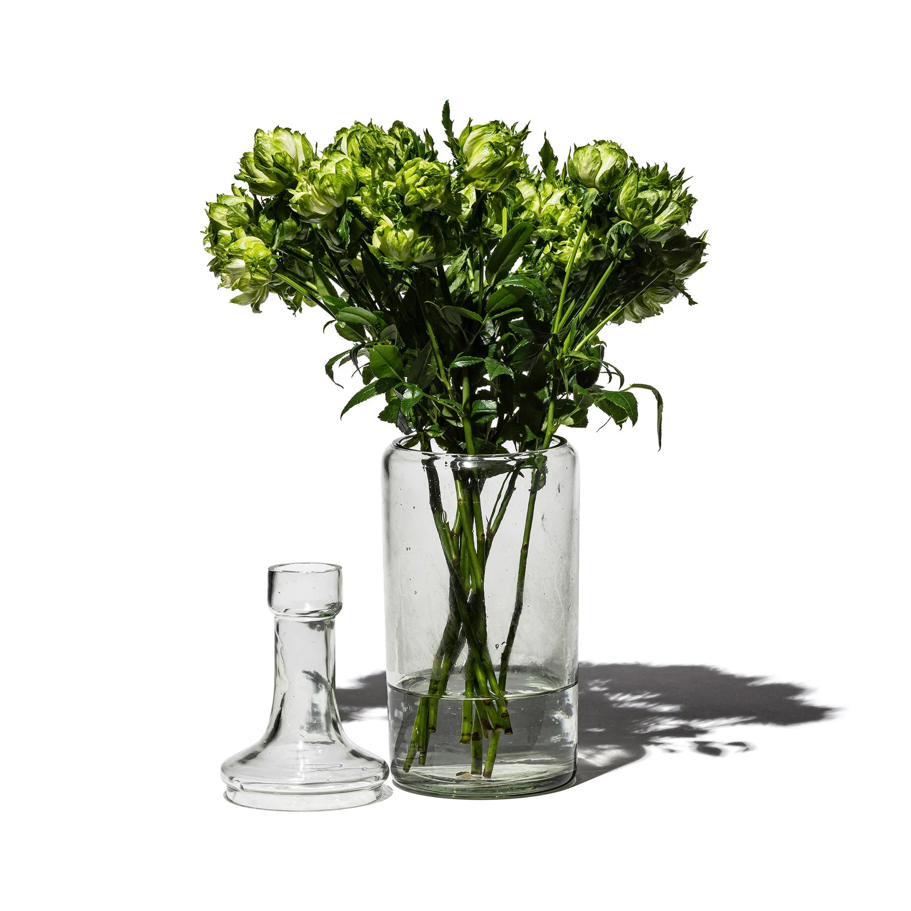 Designer glass vases for contemporary floral arrangements -Recycled Glass 2-Way Flower Vase