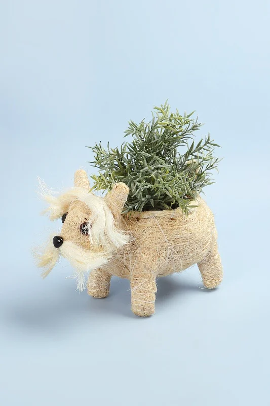 Simple flower vases for wedding floral decorations -Scottish Terrier Rufus Dog Planter