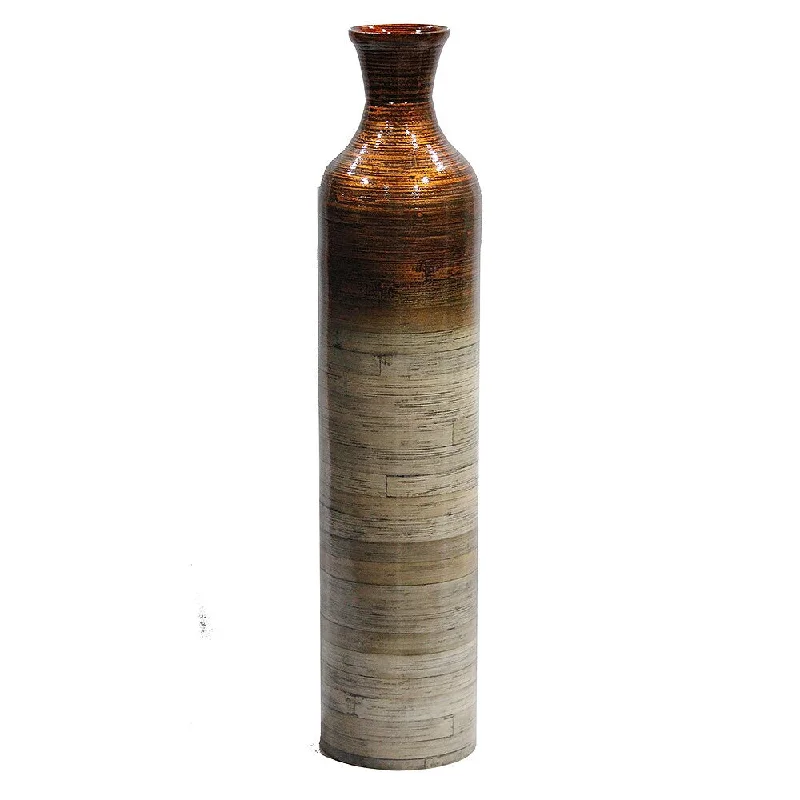 Beautiful tall vases for modern floral arrangements -The Milano Collection Heather Ann Creations Handspun Blue Bamboo Vase