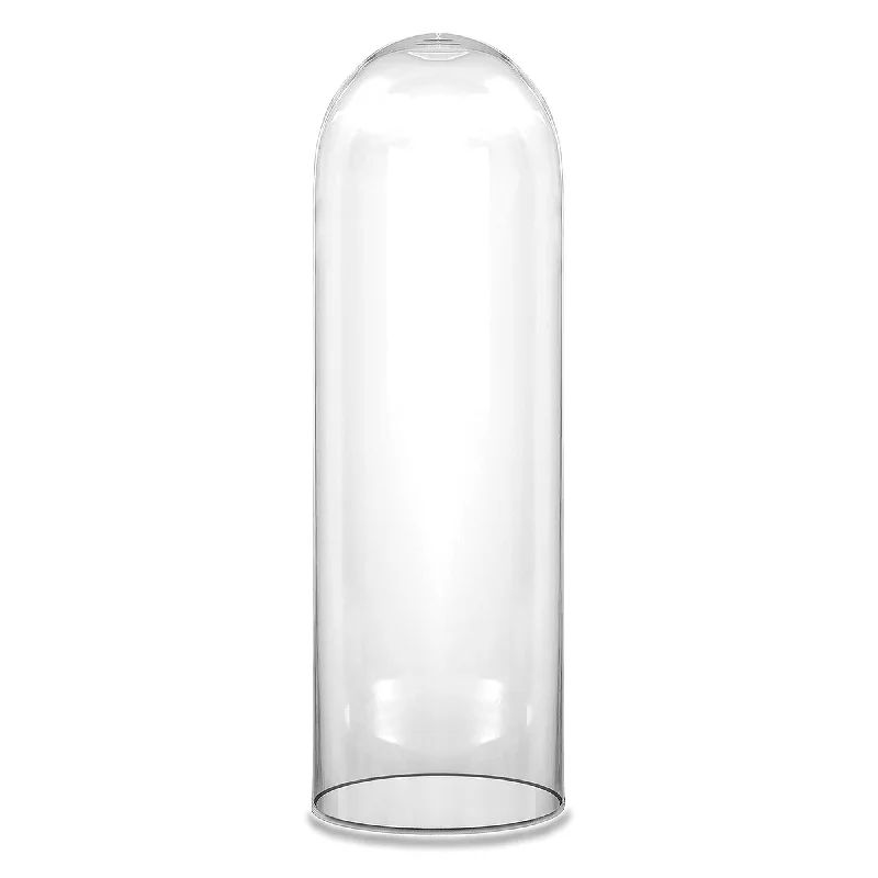 Simple crystal vases for floral arrangements -Pack of 1 PC Clear Glass Cloche Dome D-10" H-28"