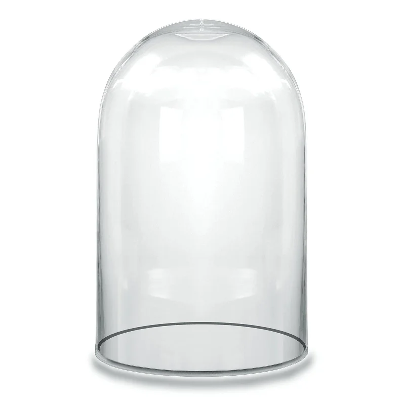 Elegant glass flower vases for contemporary dining rooms -Pack of 8 PCS Clear Glass Cloche Dome D-6" H-10.5"