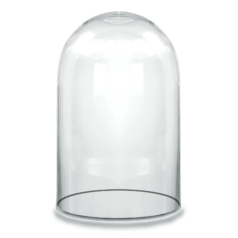 Simple decorative tall flower vases for home use -Pack of 4 PC Clear Glass Cloche Dome D-8" H-14"