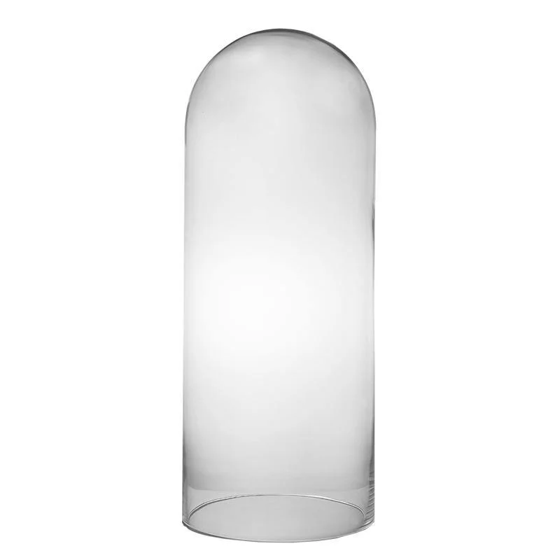 Tall crystal vases for home table decor -Pack of 2 PC Clear Glass Cloche Dome D-8.5" H-21"