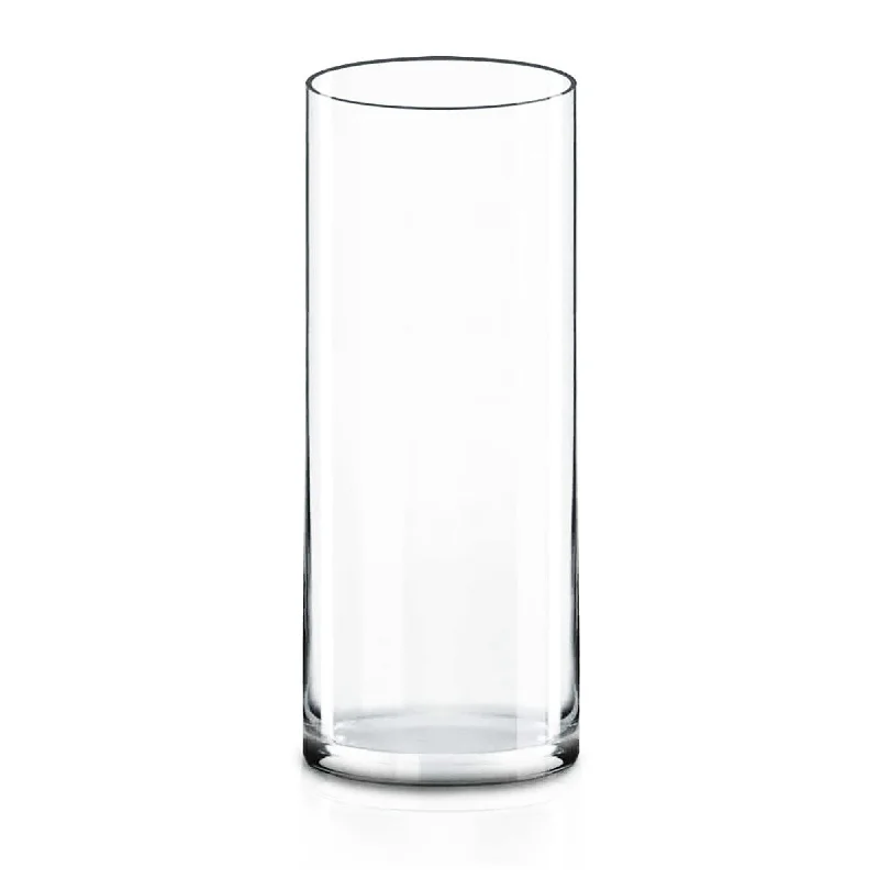 Beautiful handcrafted vases for wedding decorations -20 PCS Clear Glass Cylinder Vase D-6" H-16" (Available in 60 & 200 PCS)