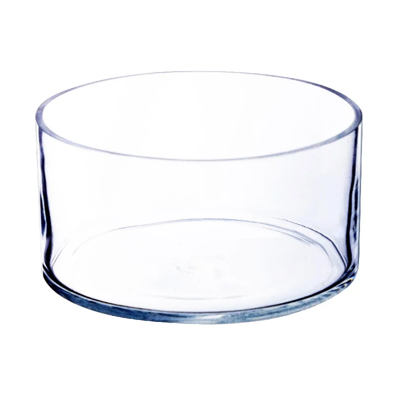 Handmade vases for modern floral arrangements -20 PCS Clear Glass Cylinder Vase D-8" H-4" (Available in 60 & 200 PCS)