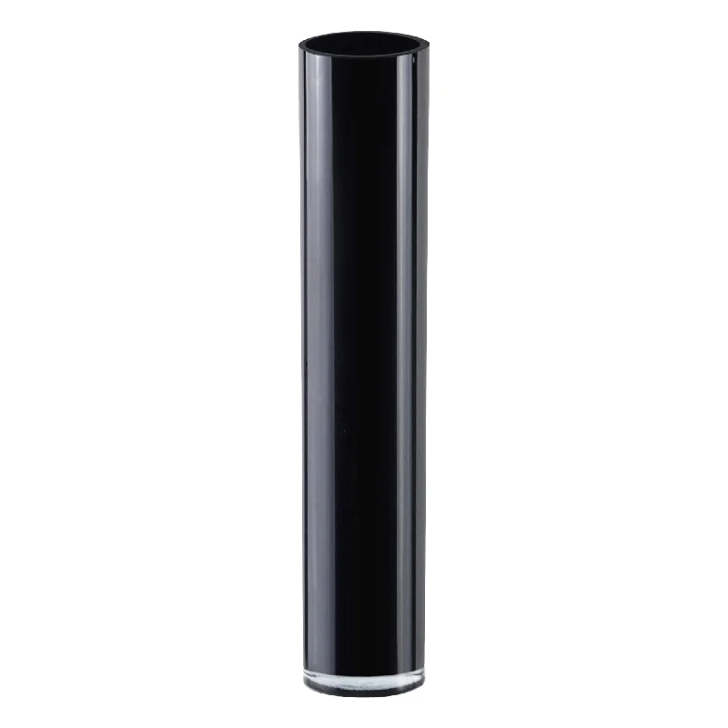 Designer glass vases for home floral displays -Pack of 4 PCS Black Glass Cylinder Vase D-4" H-20"