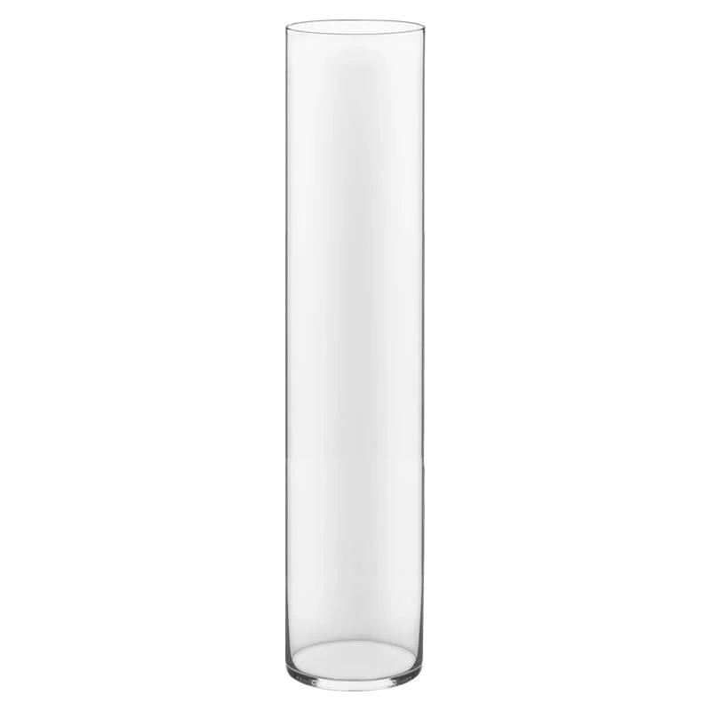 Elegant ceramic vases for wedding floral displays -30 PCS Clear Glass Cylinder Vase D-5" H-24" (Available in 90 & 300 PCS)