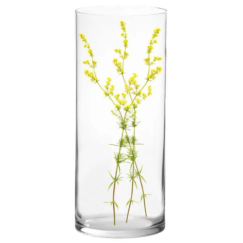 Handcrafted tall ceramic vases for modern floral displays -20 PCS Clear Glass Cylinder Vase D-10" H-24" (Available in 60 & 200 PCS)