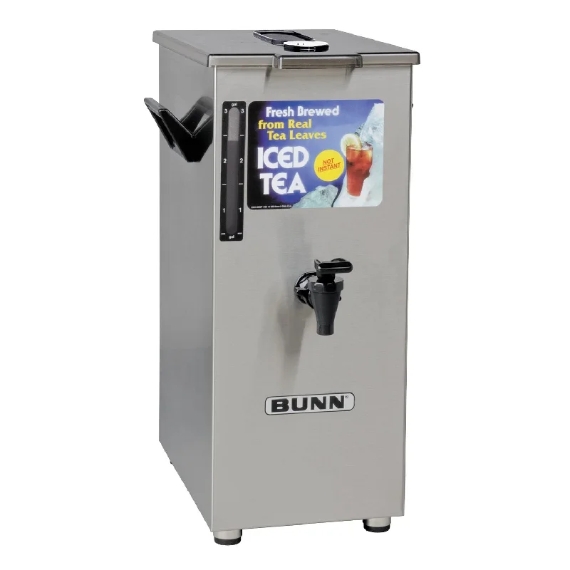 custom travel mugs for outdoor activities-BUNN TD4T Tall Square Iced Tea Dispenser w/ Brew-Thru Lid & Nudger Handle