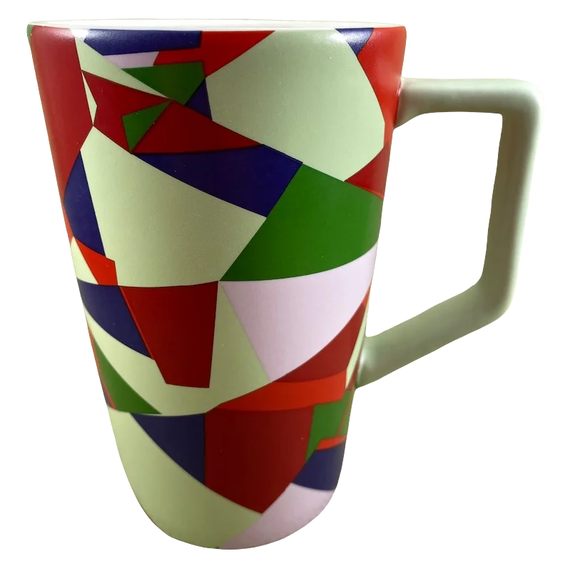 cute ceramic mugs for friends gifts-Geometric Pattern Tall 12oz Mug Starbucks Teavana