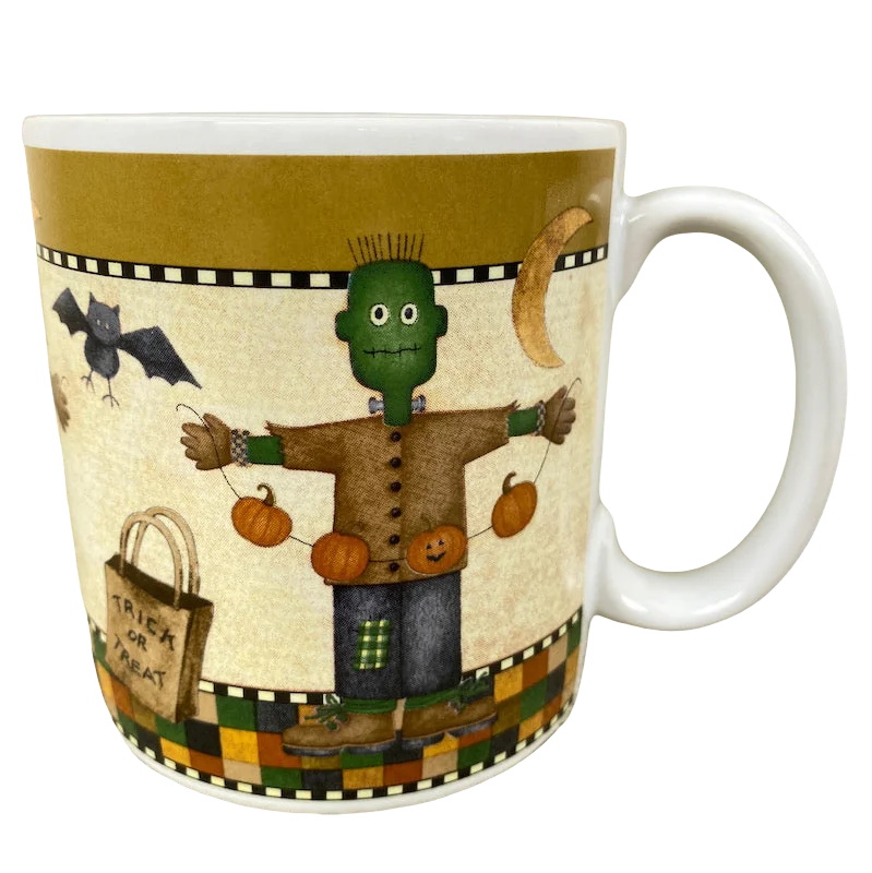 custom ceramic mugs for daily use-Halloween Frankenstein Debbie Mumm Mug Sakura