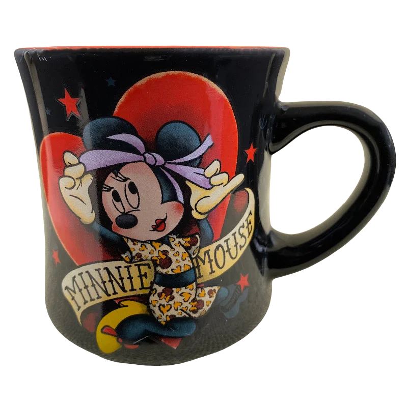 funny mugs for wedding party gifts-Minnie Mouse Hearts Diner  Mug Disney Store