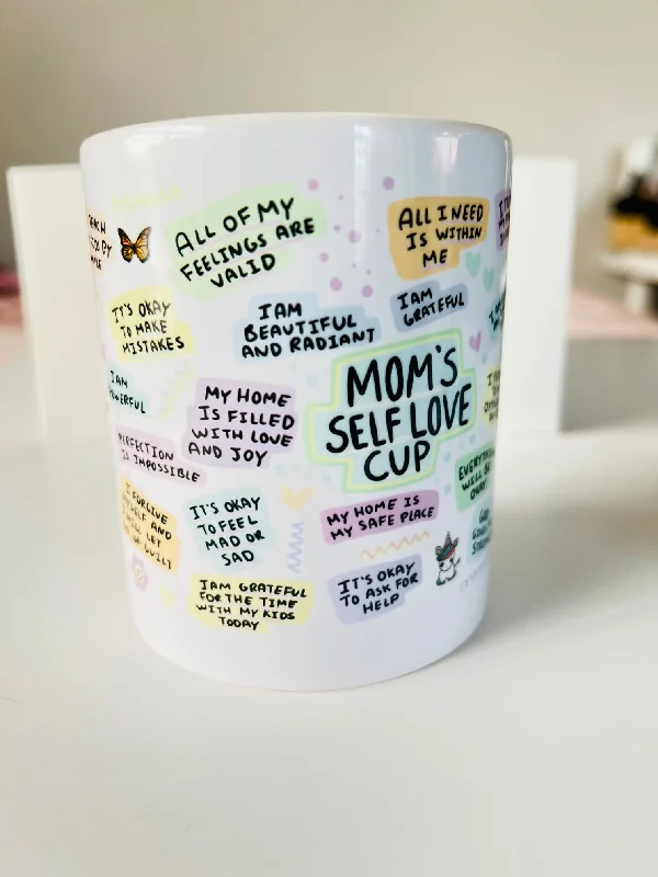 personalized coffee mugs with family photos-Mom’s Affirmations Mug, Positivity Coffee Mug, Mom’s care coffee mug.