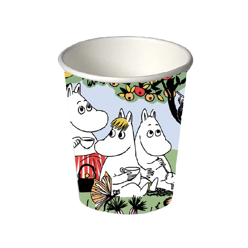 best coffee mugs for summer drinks-Moomin Paper Cup Party 12 pcs