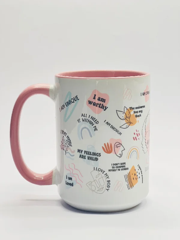 stylish coffee cups for home office-My Affirmations Mug, Positivity Coffee Mug, Mental Health Mug.