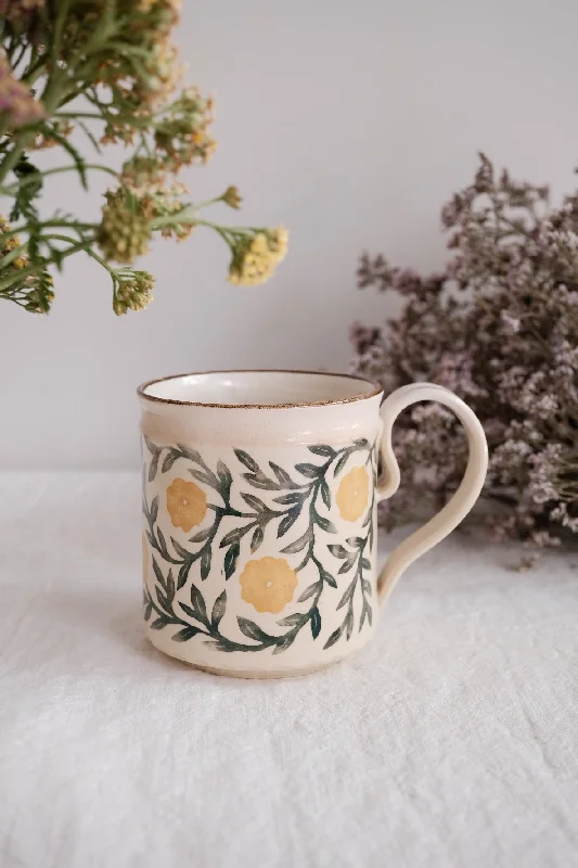 eco-friendly travel coffee mugs with designs-Nakagaki Tomoko Water Color Hand Painted Mug - KP14