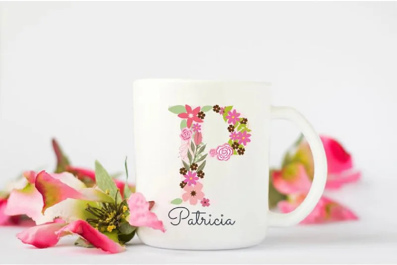 custom mugs for corporate promotions-Personalized Coffee Mug, Personalized Name Coffee Cup, Initial Mug, Alphabet Mug