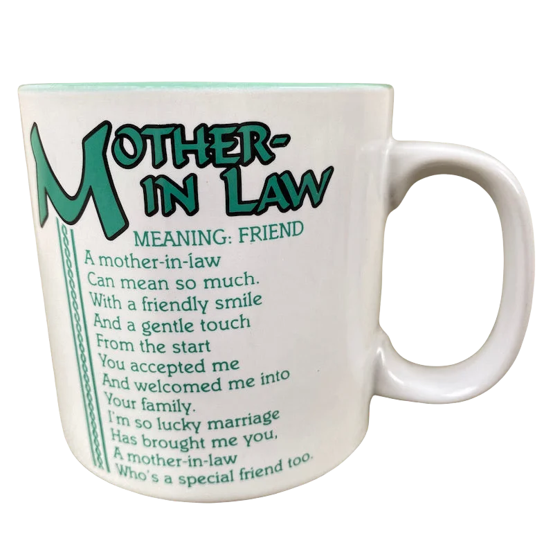 personalized mugs for home use-Poetry Mother In Law Green Interior Mug Papel