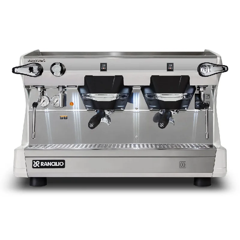 personalized mugs for home use-Rancilio Classe 5 S 2 Group Semi-Automatic Espresso Machine - Ice White