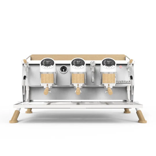 high-quality ceramic mugs for daily coffee-Sanremo Café Racer 3 Group Volumetric Espresso Machine - White Wood Slim