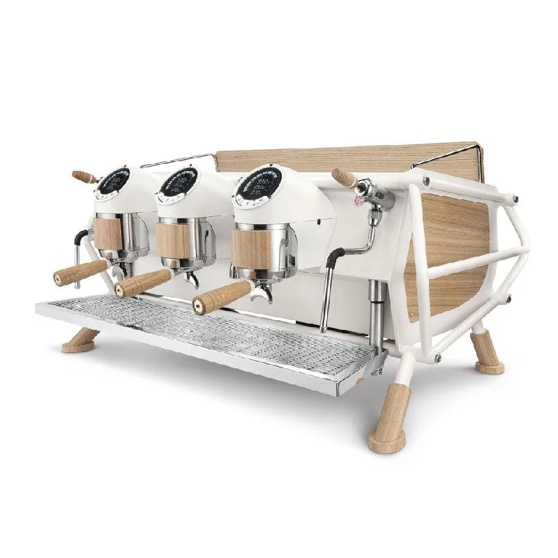 large tea mugs for coffee lovers-Sanremo Café Racer 3 Group Volumetric Espresso Machine - White Wood