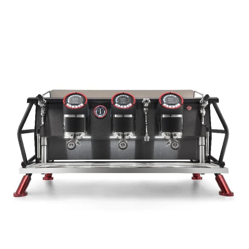 reusable coffee mugs for eco-friendly living-Sanremo Café Racer Naked 3 Group Volumetric Espresso Machine - Black/Red