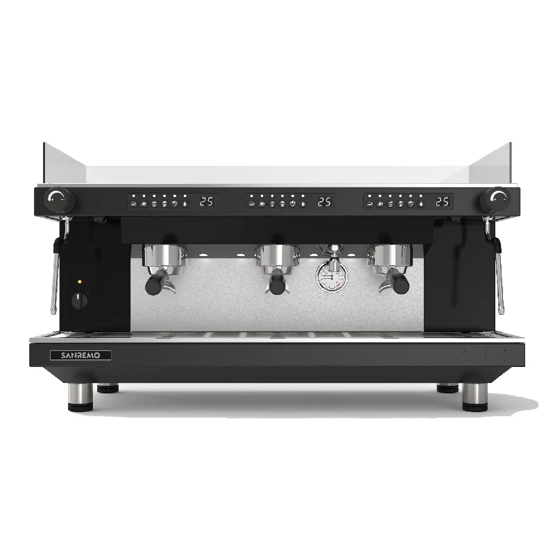 best mugs for enjoying morning coffee-Sanremo Zoe Competition 3 Group Volumetric Espresso Machine - Black