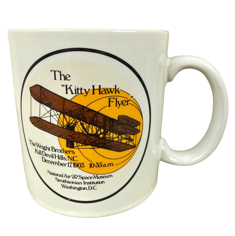 funny coffee mugs with retro sayings-Smithsonian Institution National Air & Space Museum The Kitty Hawk Flyer Mug