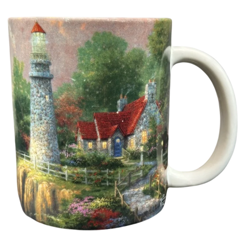 insulated coffee cups for cold beverages-The Light Of Peace Thomas Kinkade Mug Amcal