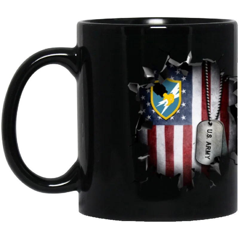 large ceramic coffee mugs with motivational sayings-US Army Security Agency 3D Break Effect 11oz - 15oz Black Mug