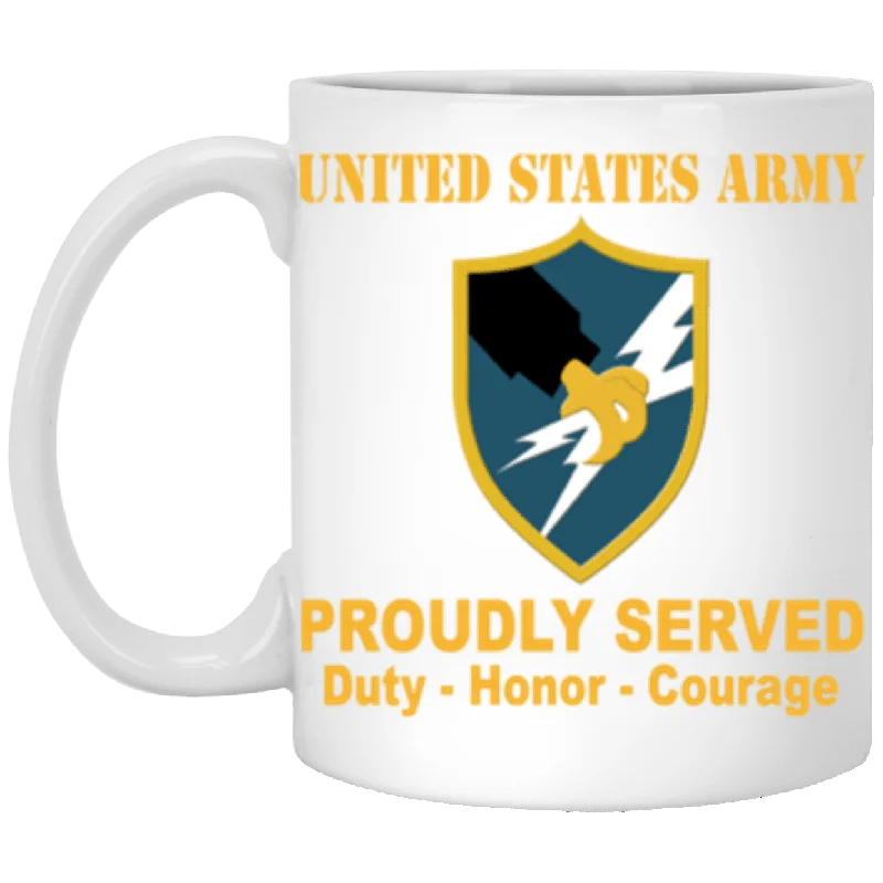 custom coffee mugs for wedding anniversaries-US Army Security Agency Proudly Served Core Values 11 oz. White Mug