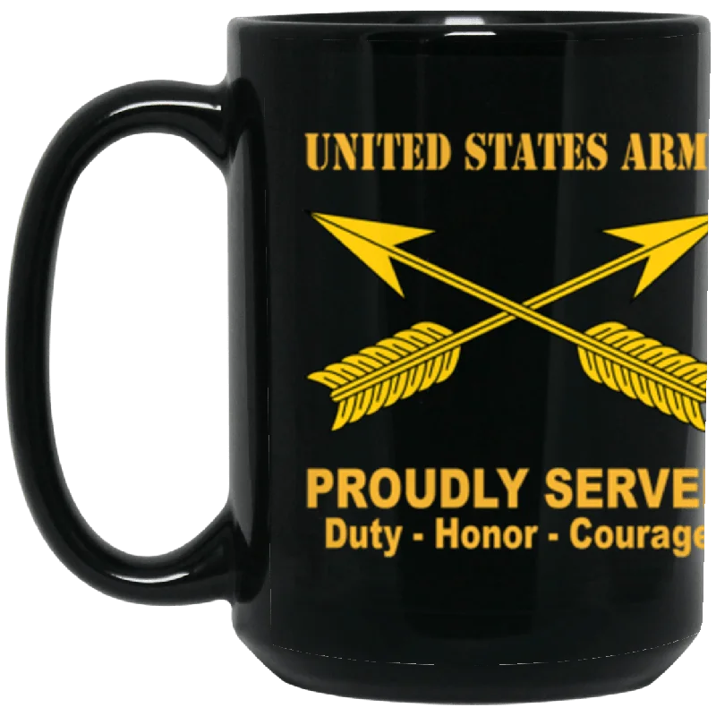 large travel mugs for keeping drinks warm-US Army Special Forces Proudly Served Core Values 15 oz. Black Mug