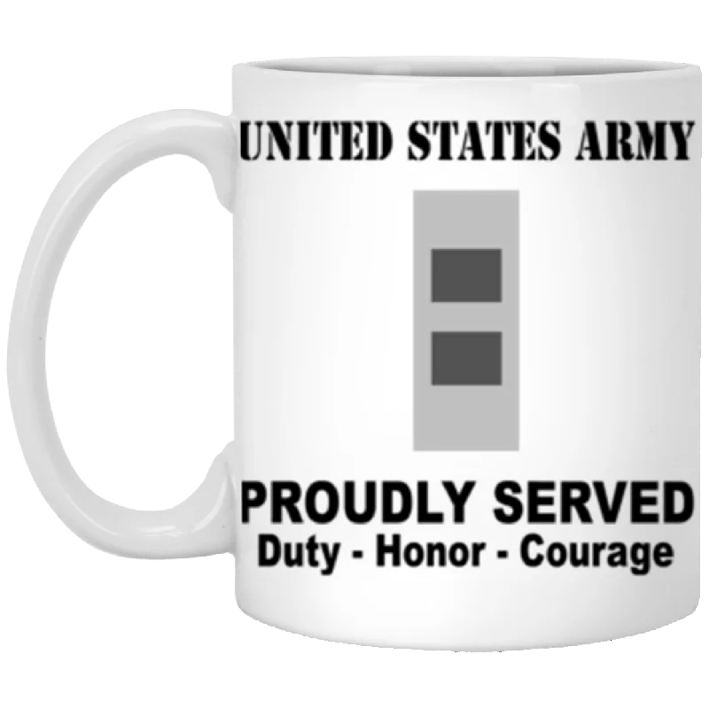 custom photo travel mugs for gifts-US Army W-2 Chief Warrant Officer 2 W2 CW2 Warrant Officer Ranks Proudly Served Core Values 11 oz. White Mug