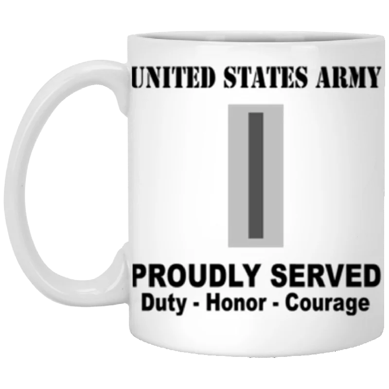 personalized travel mugs for business gifts-US Army W-5 Chief Warrant Officer 5 W5 CW5 Warrant Officer Ranks Proudly Served Core Values 11 oz. White Mug