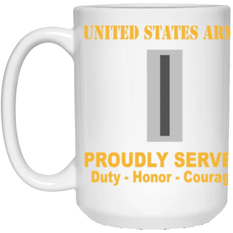 personalized coffee cups for special occasions-US Army W-5 Chief Warrant Officer 5 W5 CW5 Warrant Officer Ranks Proudly Served Core Values 15 oz. White Mug