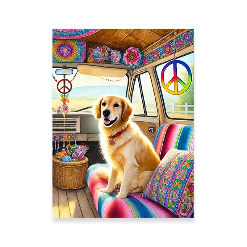 modern botanical prints for living room-A Hippie Dog