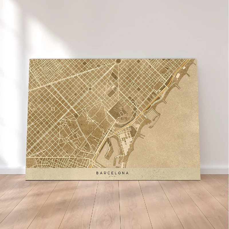 modern coastal art prints for living room-Barcelona