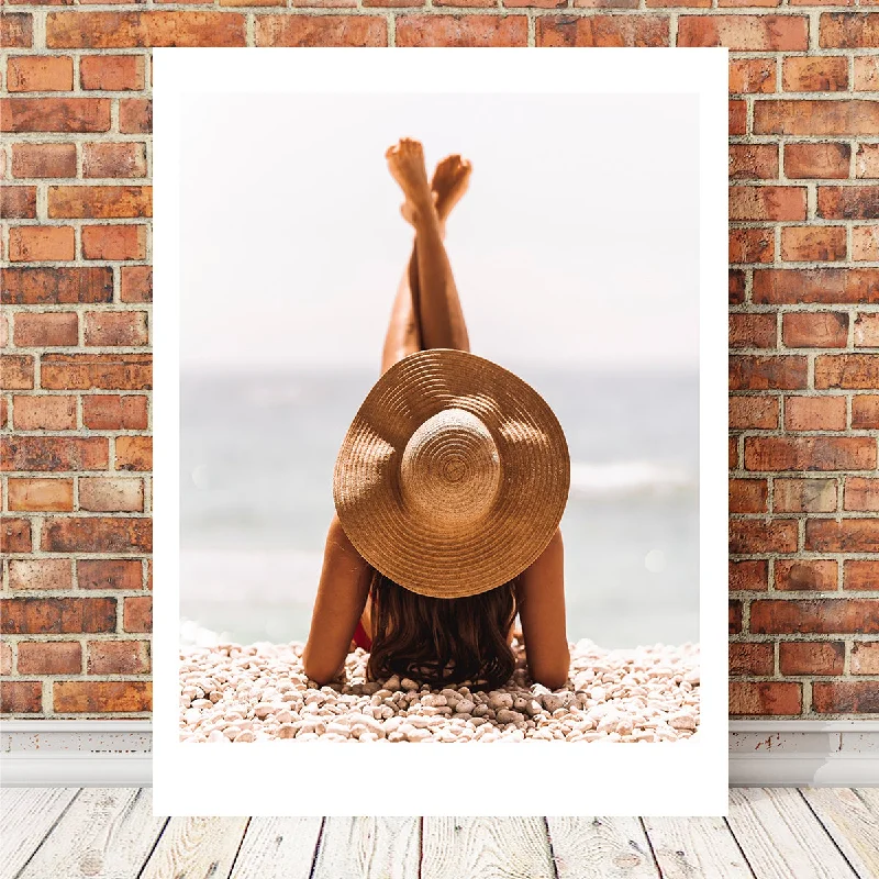 modern minimalist floral prints for wall-Beach Pose