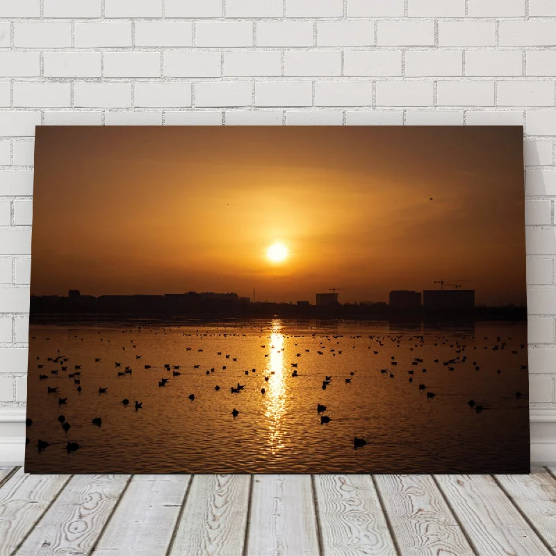 oversized modern nature wall art prints-Bucharest Sunset 7