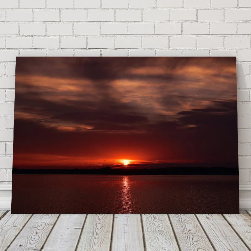 botanical canvas prints for office-Bucharest Sunset 9