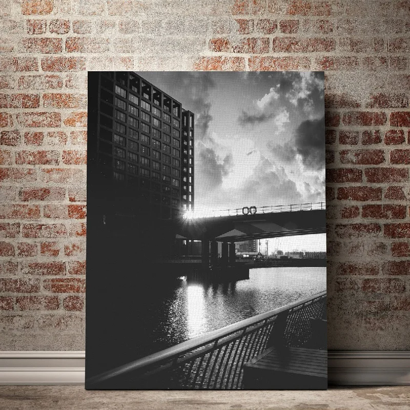 large tropical photography canvas prints-Canary Wharf