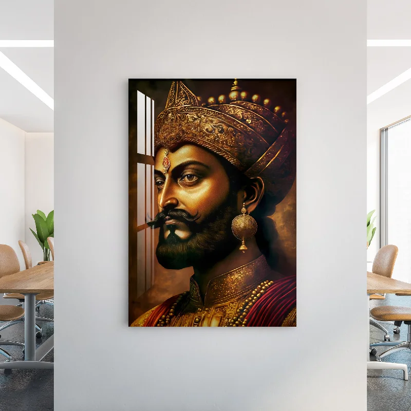 oversized contemporary landscape art-Chatrapati Shivaji Maharaj Acrylic Wall Art