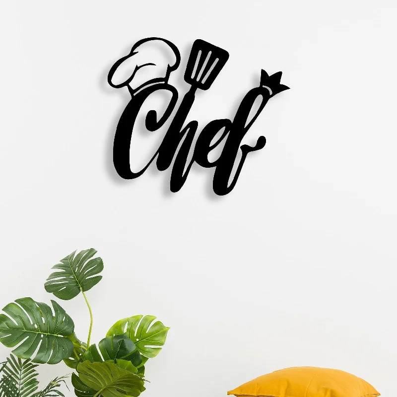 modern minimalist art prints for wall-Chef Metal Wall Art