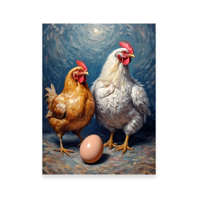 vibrant cityscape prints for home-Chickens and Egg