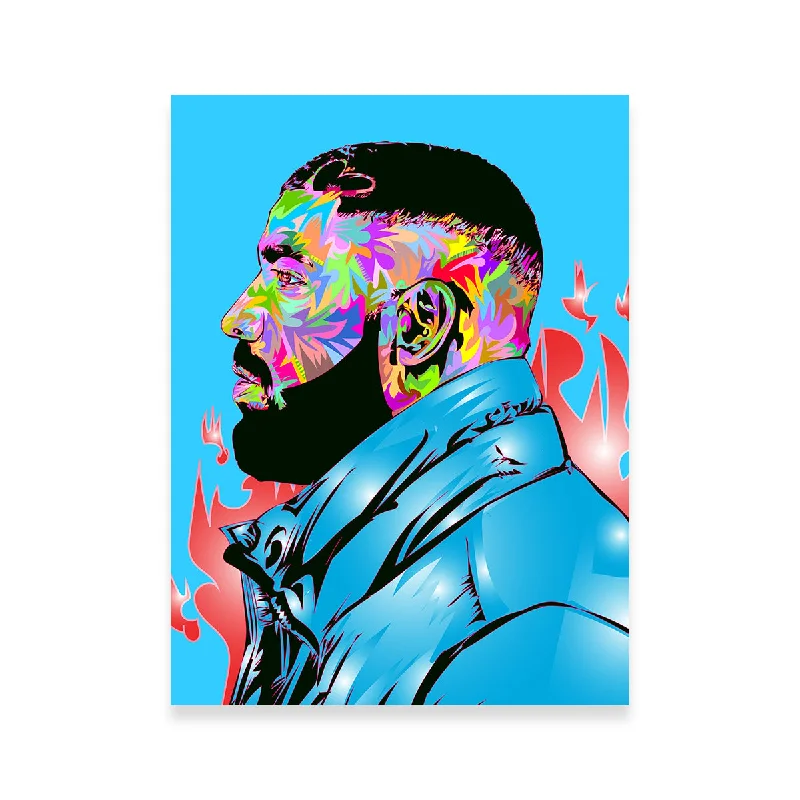 retro modern art prints for home-CLB Drake