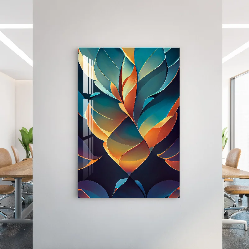 oversized tropical art for bedroom-Colorful Mess Acrylic Wall Art