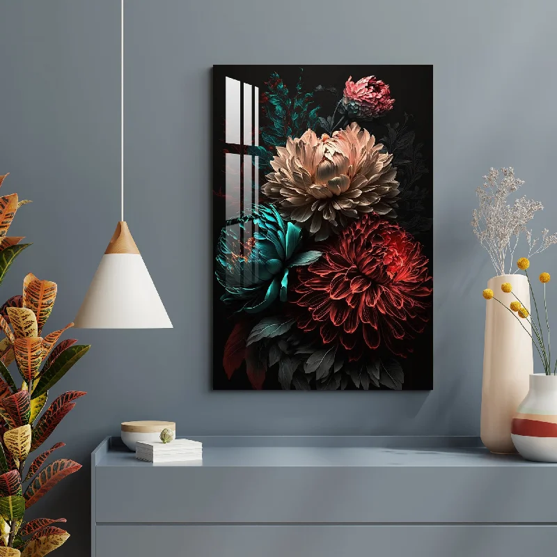 geometric landscape photography art-Dahlia Flowers Acrylic Wall Art