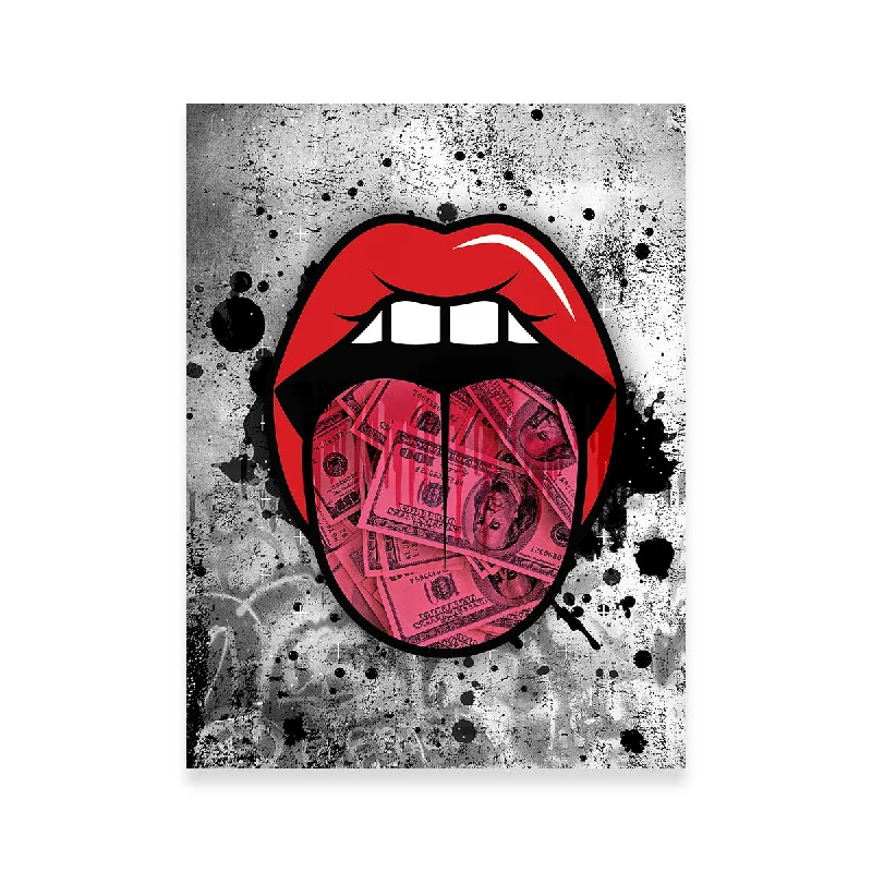 artistic coastal wall decor for bedroom-Dollar Tongue Canvas Art